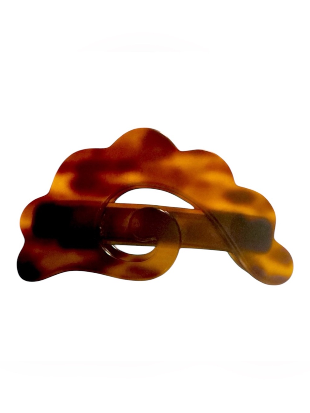 AUGUSTE BONAZ Vintage Hand Carved Tortoiseshell French Barrette, NOS